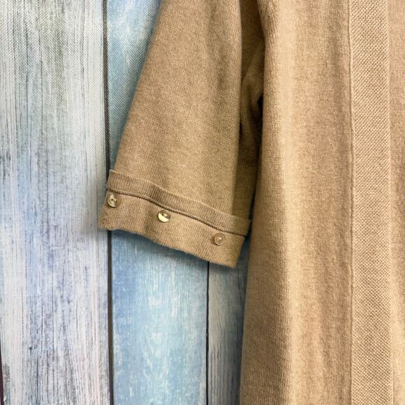 Soft Surroundings Cardigan Cream Tan Wool Cashmere Size XS NEW Sweater Top - Picture 9 of 9